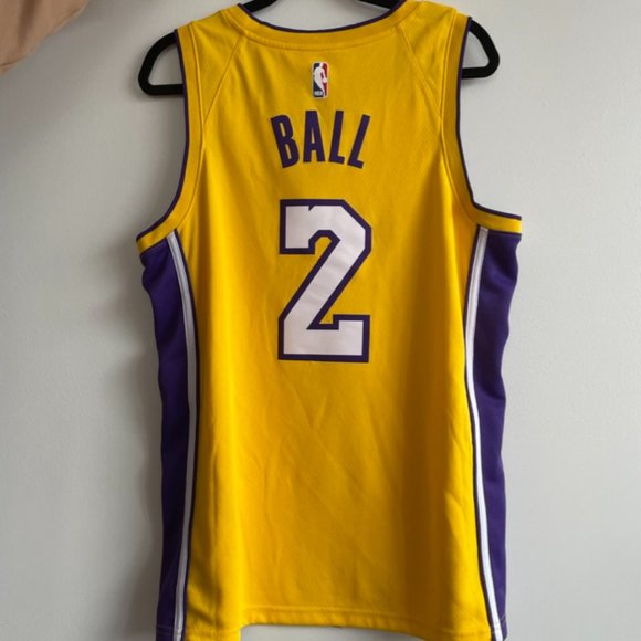 Los Angeles Lakers -Lonzo Ball Jersey Nike Authentic swingman LARGE/48 - Picture 3 of 6